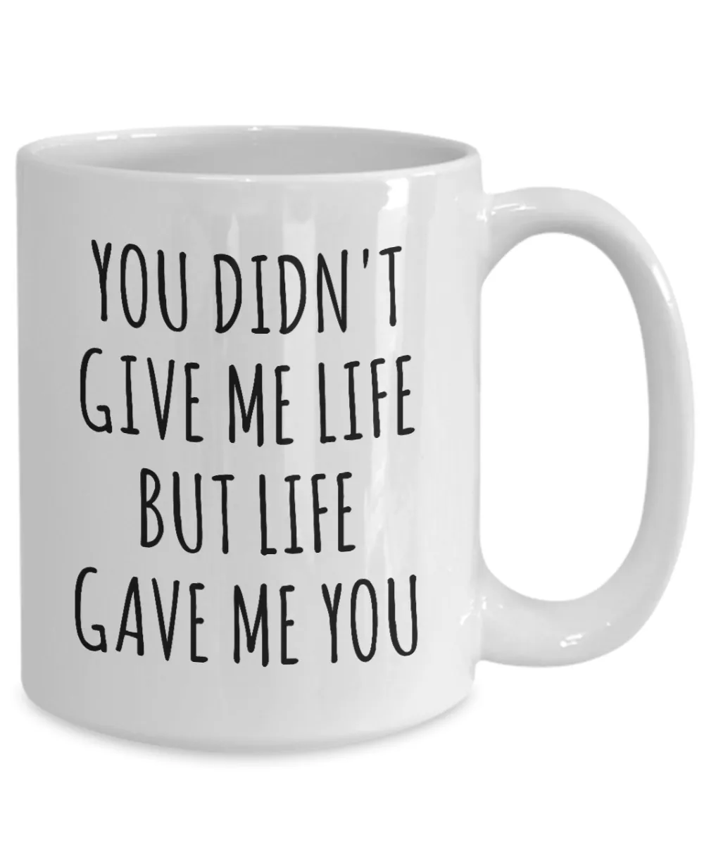 Adoptive Mom Gift Adopted Mother's Day Gift Foster Parents Gift Idea Adoptive Parent Mug Adoption Mug You Didn't Give Me Life But Life Gave Me You Coffee Cup