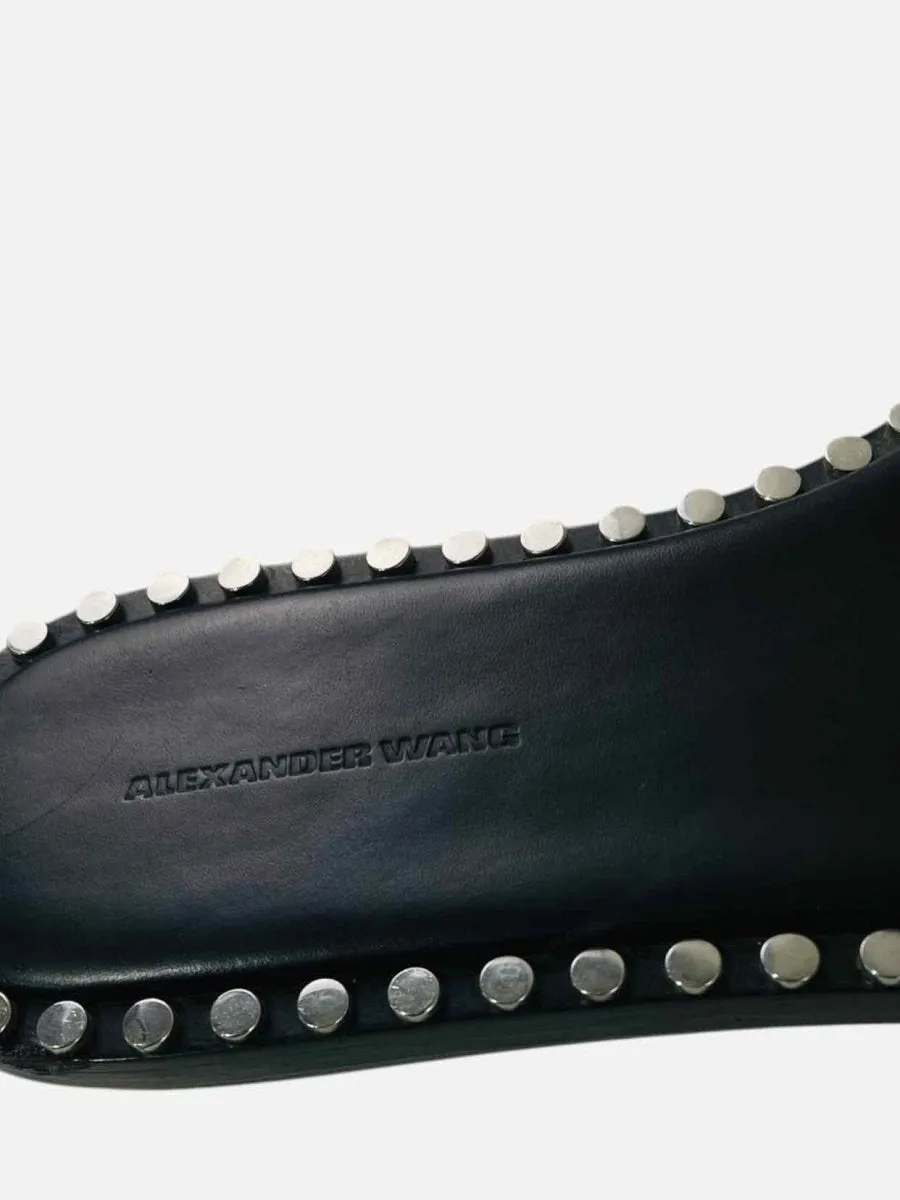 ALEXANDER WANG Studded Black Slides 36.5