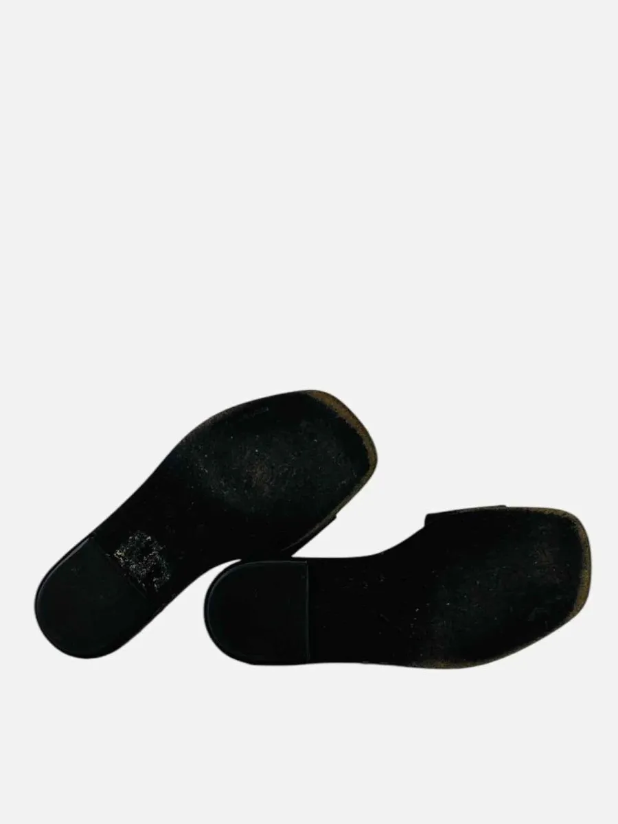 ALEXANDER WANG Studded Black Slides 36.5