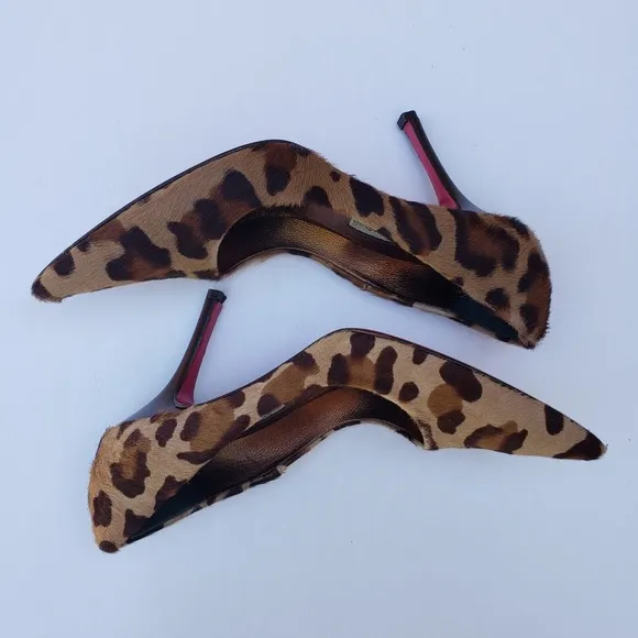 Angeleigh Anastasio Womens Leopard Print Heels Size EU 36 US 5.5 Made in Italy