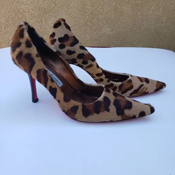 Angeleigh Anastasio Womens Leopard Print Heels Size EU 36 US 5.5 Made in Italy
