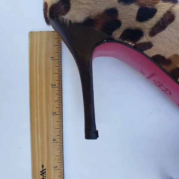 Angeleigh Anastasio Womens Leopard Print Heels Size EU 36 US 5.5 Made in Italy