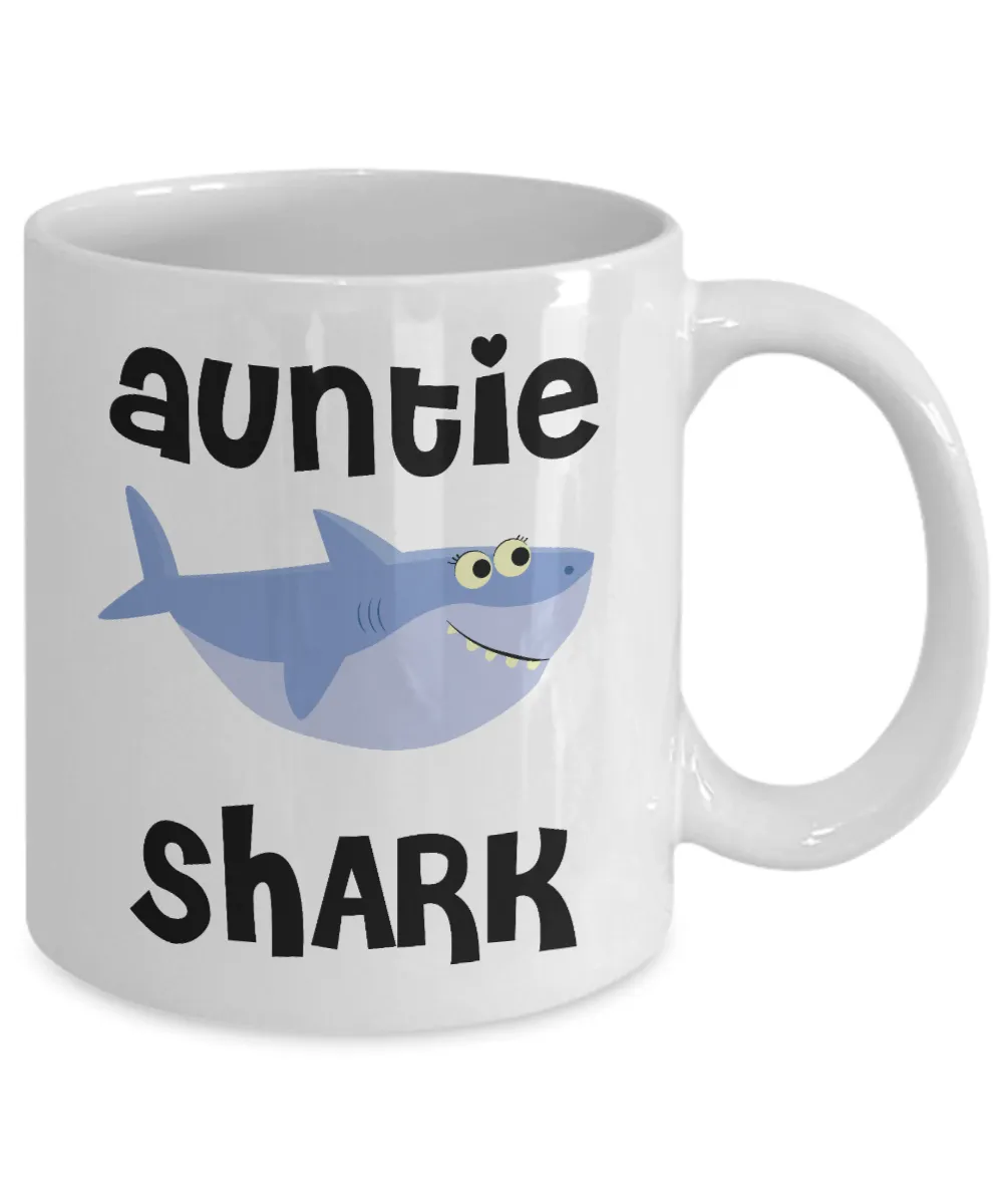 Auntie Shark Mug Do Do Do Coffee Cup Aunt Birthday Gift Idea Gifts for Aunties