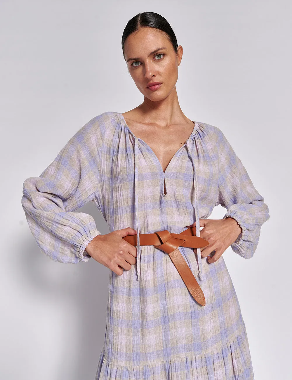 AYRA CHECK TIER DRESS | JASMINE