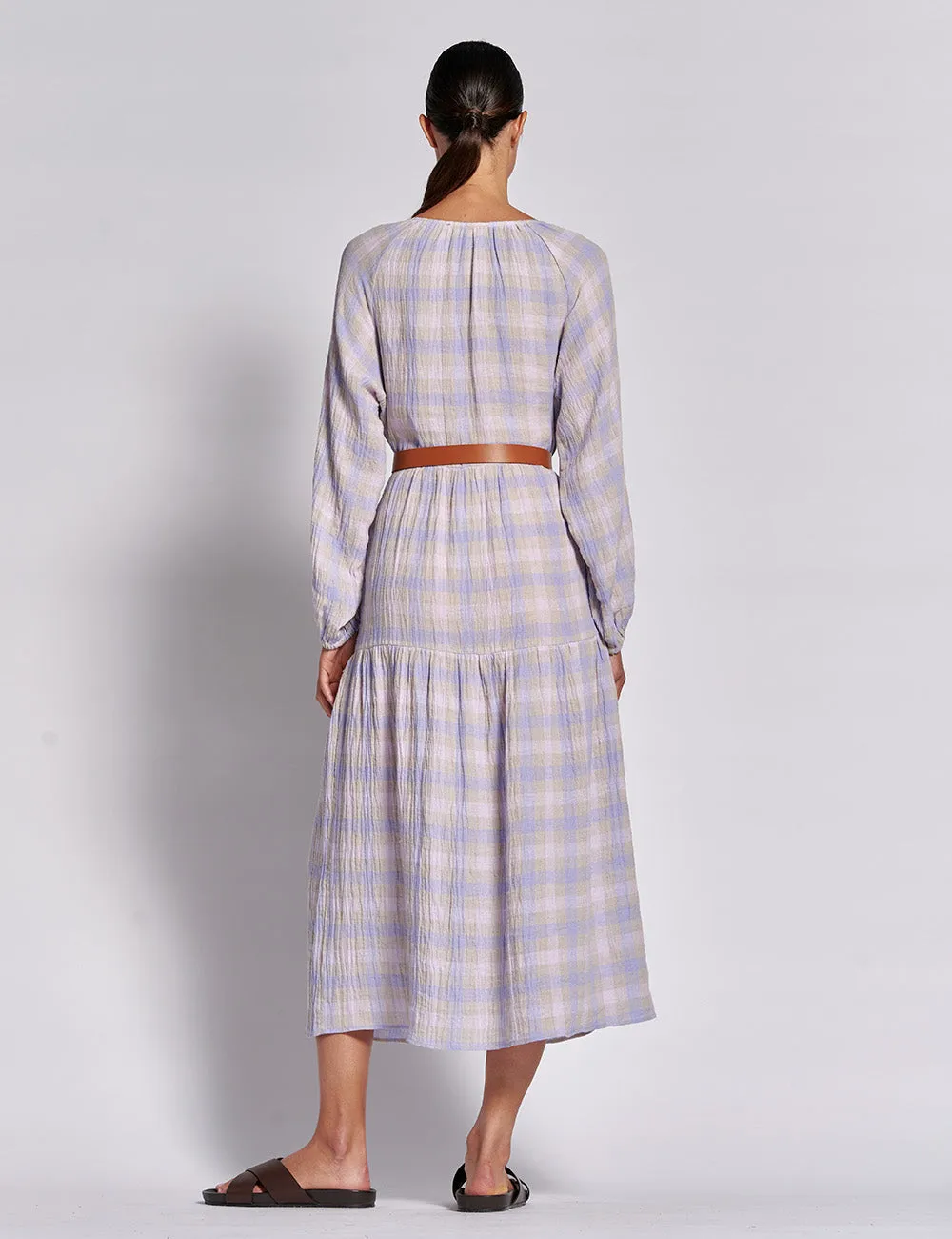 AYRA CHECK TIER DRESS | JASMINE