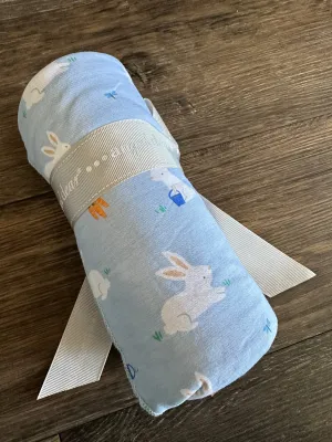 Bamboo Swaddle - Bunny Blue