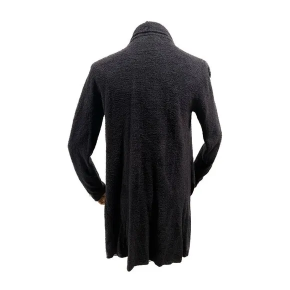 barefoot Dreams CozyChicLite Island Wrap black cardigan sweater s/m quiet luxury