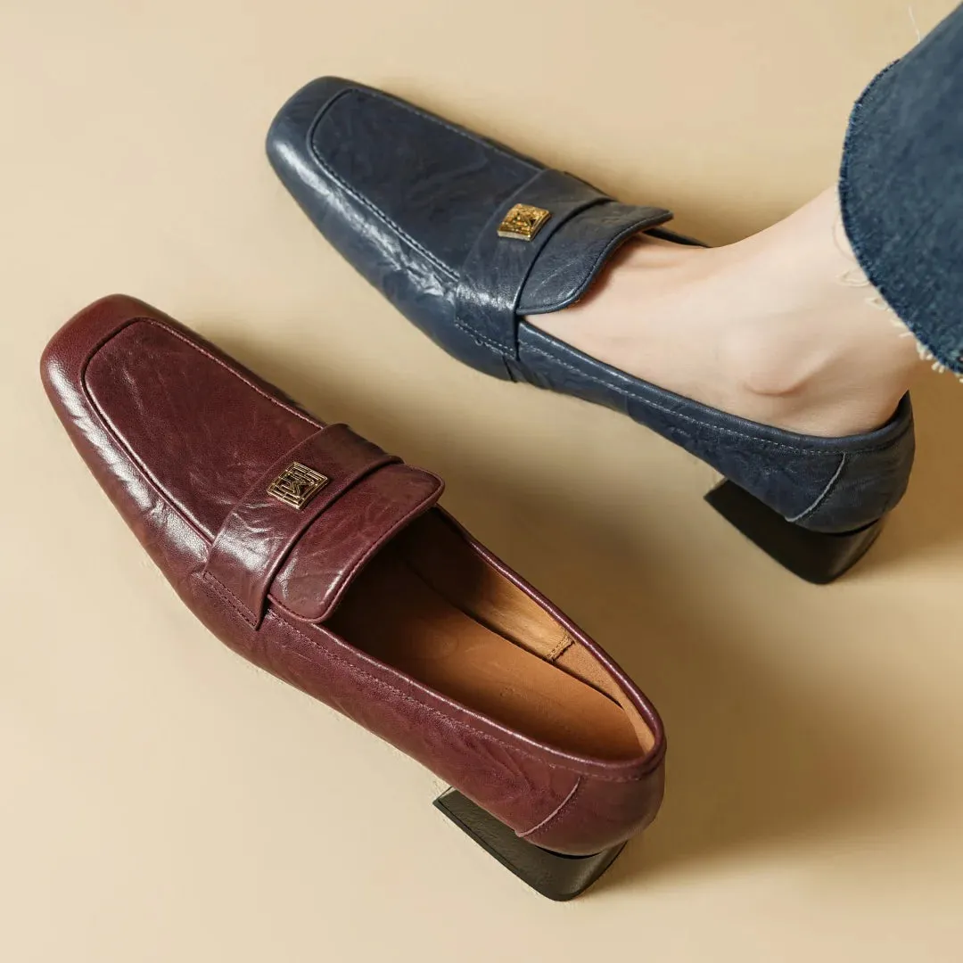 Berkley Square Toe Leather Loafers