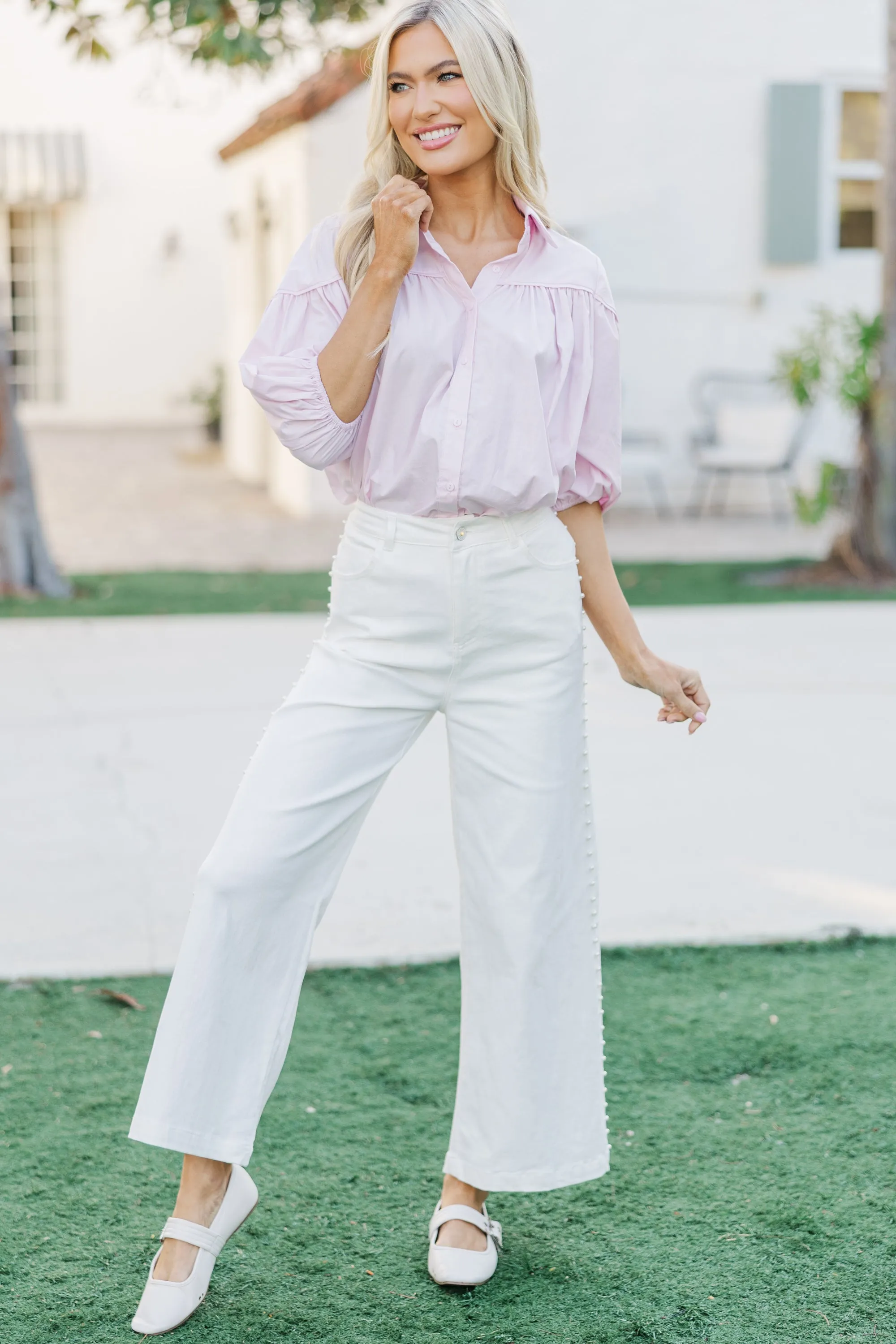 Better Than You Know Pink Puff Sleeve Blouse