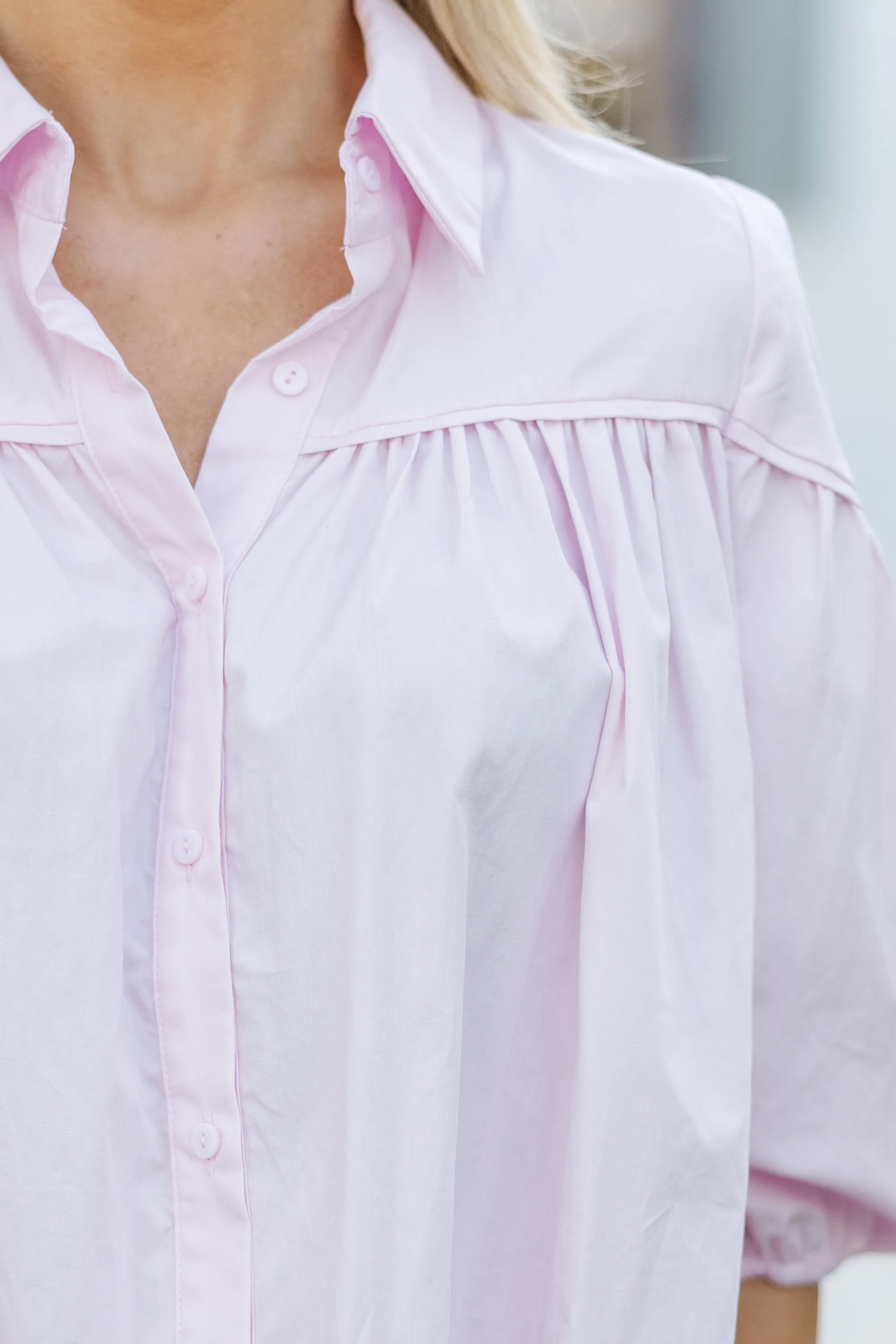 Better Than You Know Pink Puff Sleeve Blouse