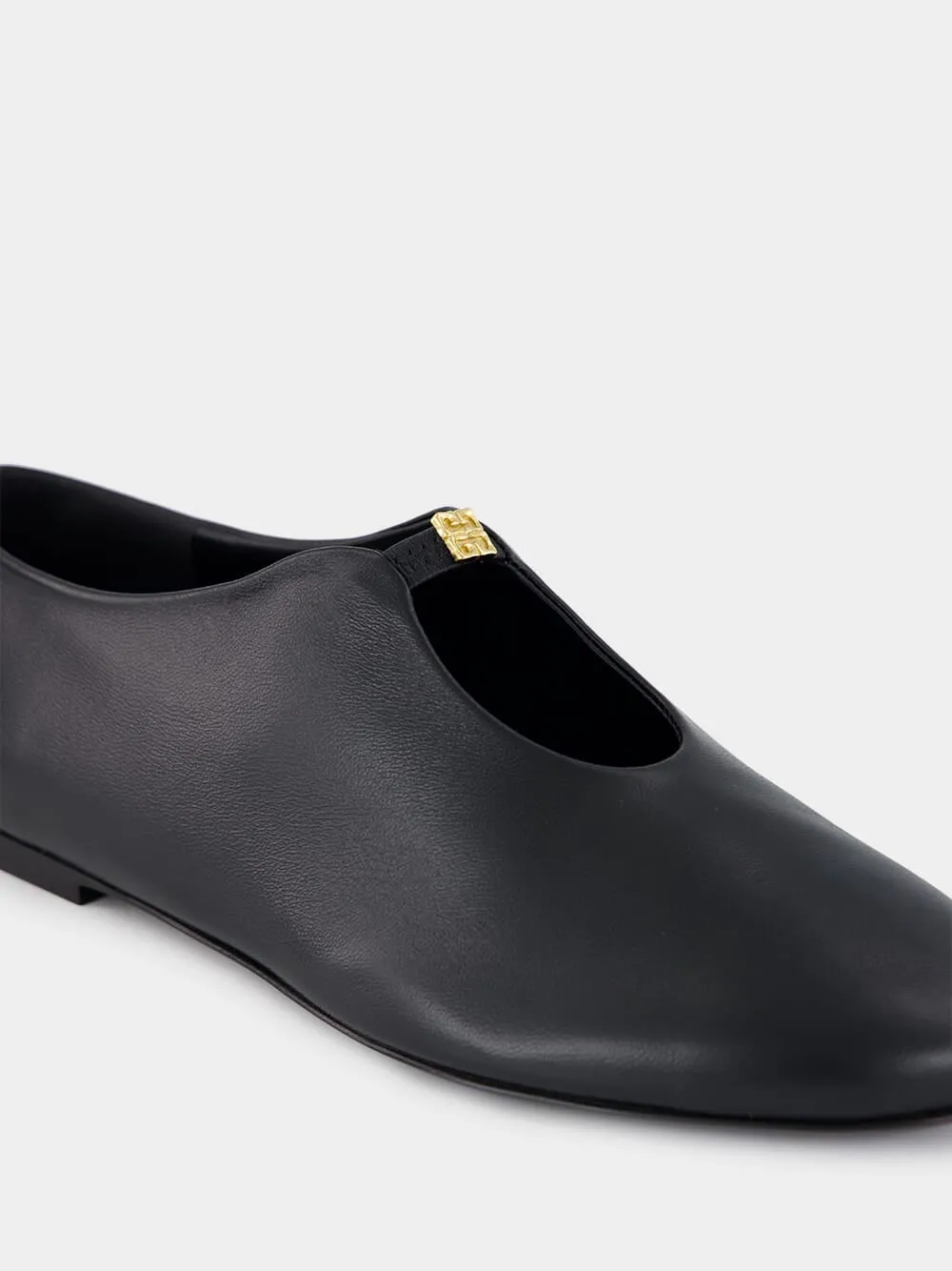 Black 4G Liquid Nappa Ballerina
