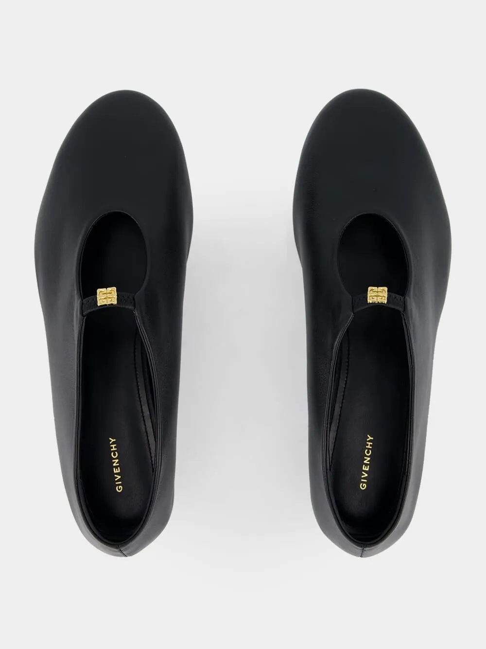 Black 4G Liquid Nappa Ballerina
