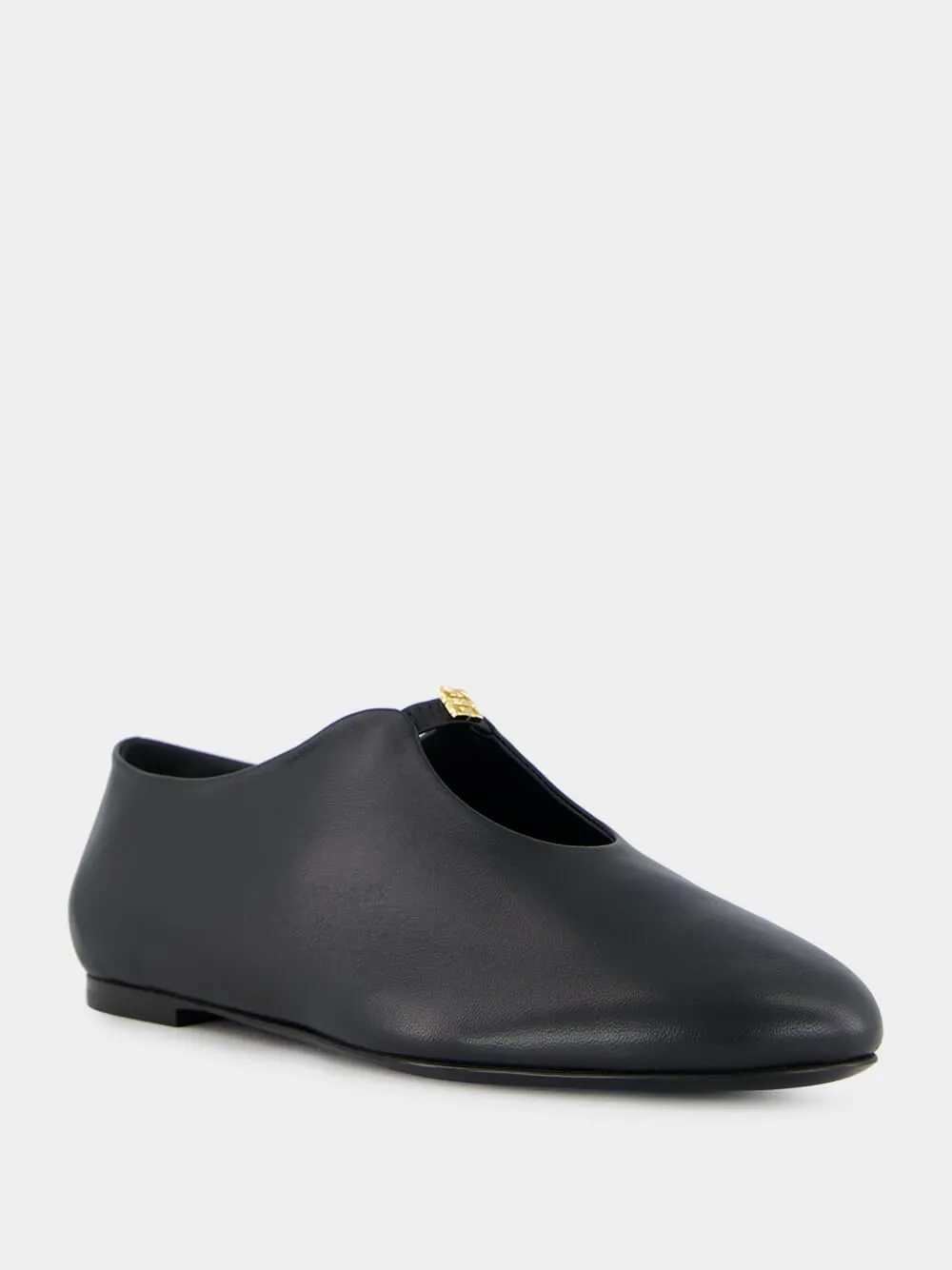 Black 4G Liquid Nappa Ballerina