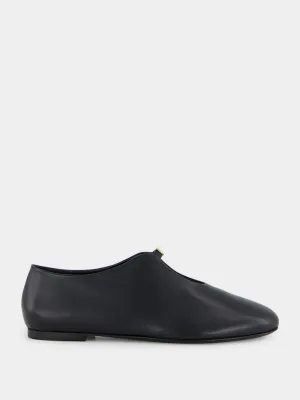 Black 4G Liquid Nappa Ballerina