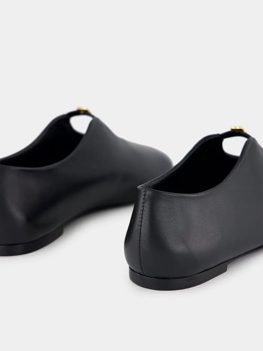 Black 4G Liquid Nappa Ballerina