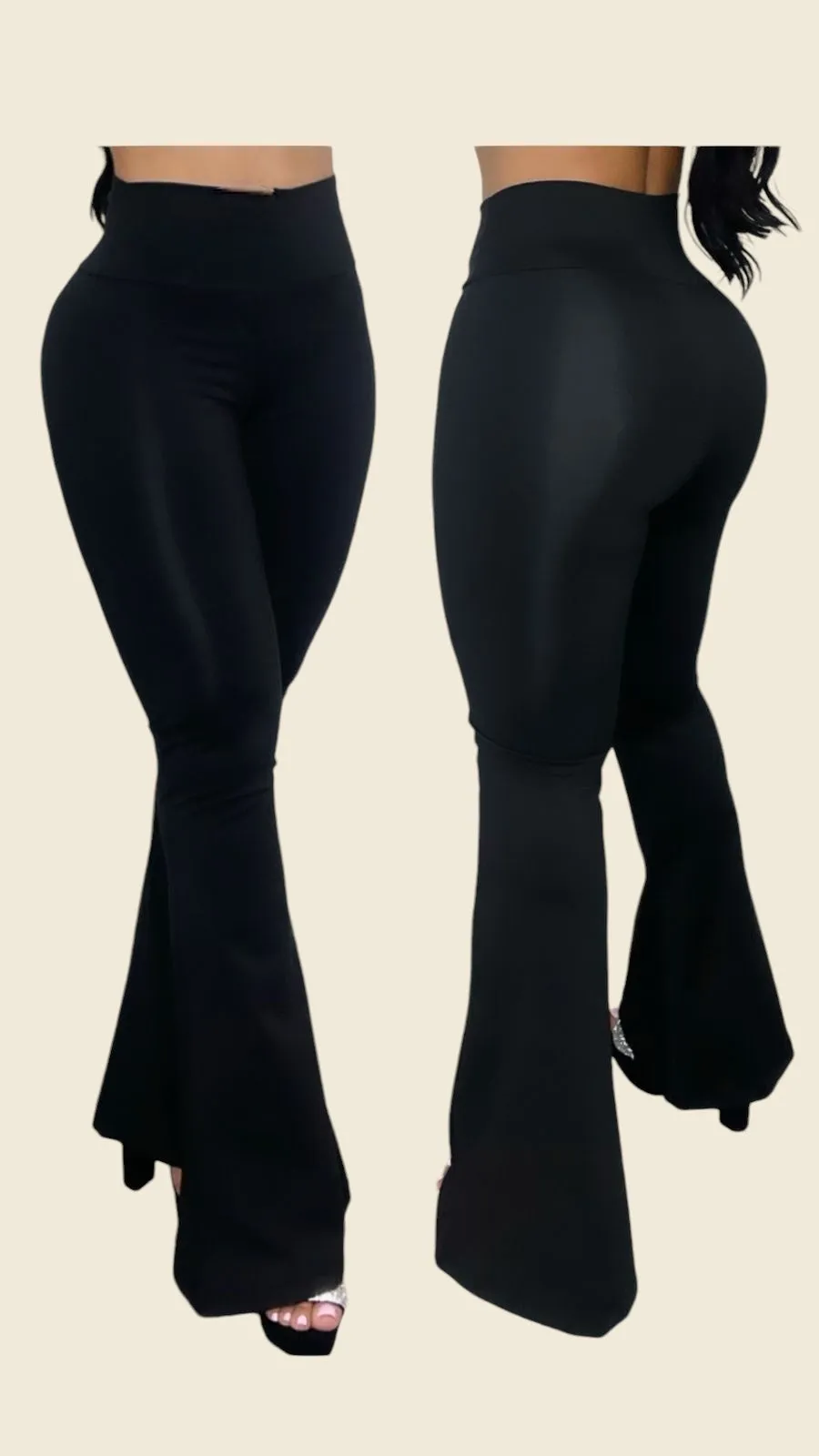 Black Bodycon Bootleg Dress Pants