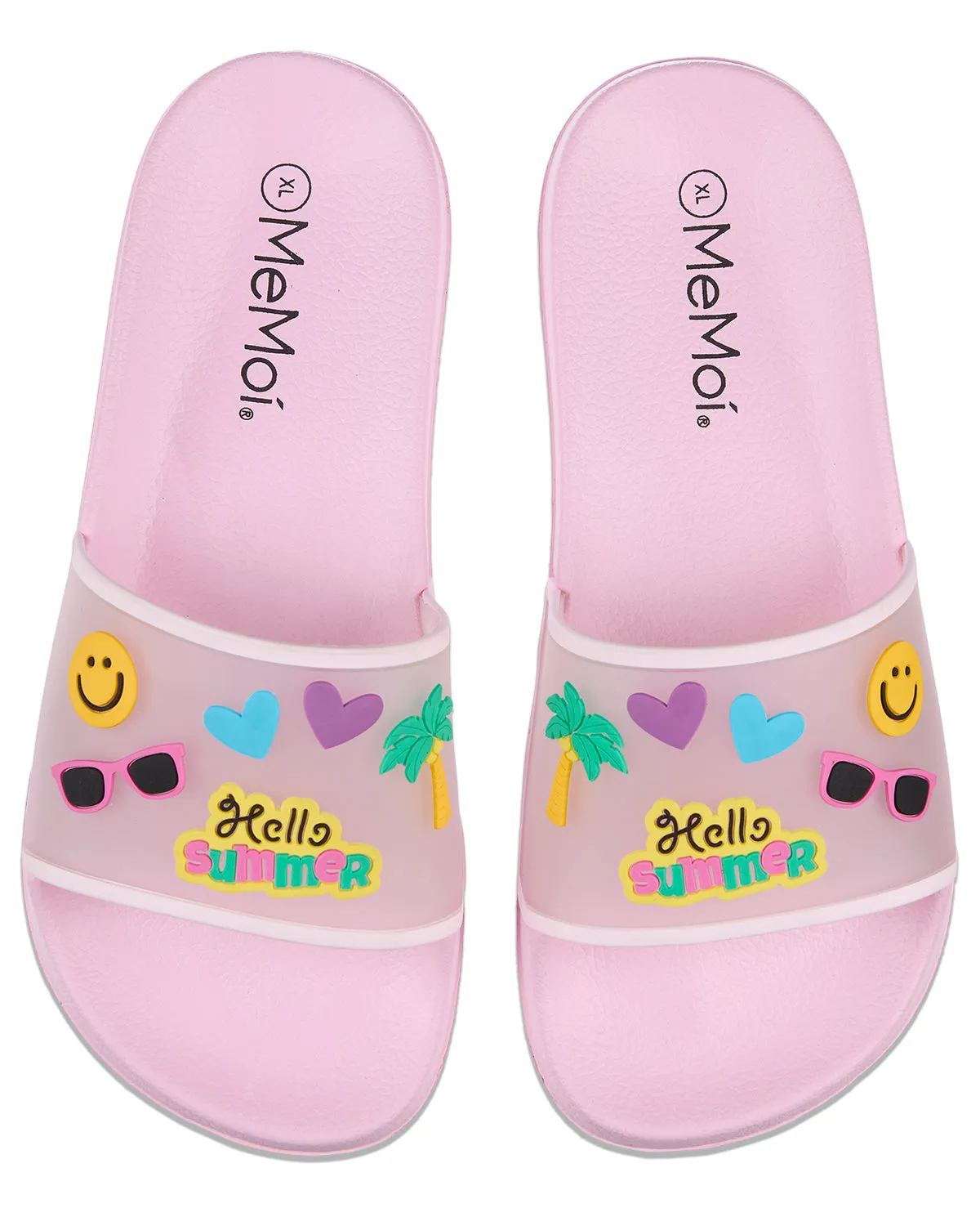 Boys and Girls Super-Soft Cushioned "Hello Summer" Slide Sandal