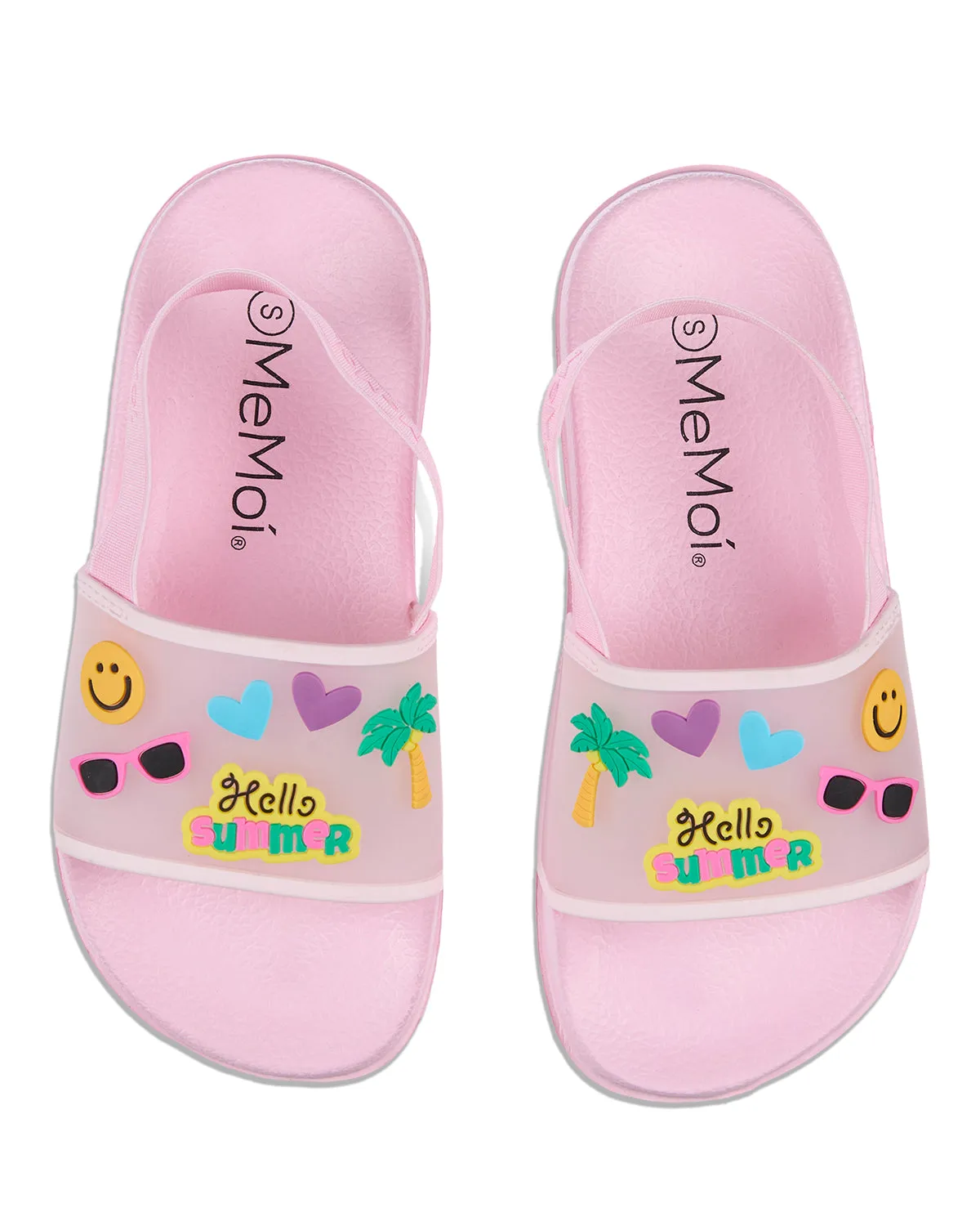 Boys and Girls Super-Soft Cushioned "Hello Summer" Slide Sandal