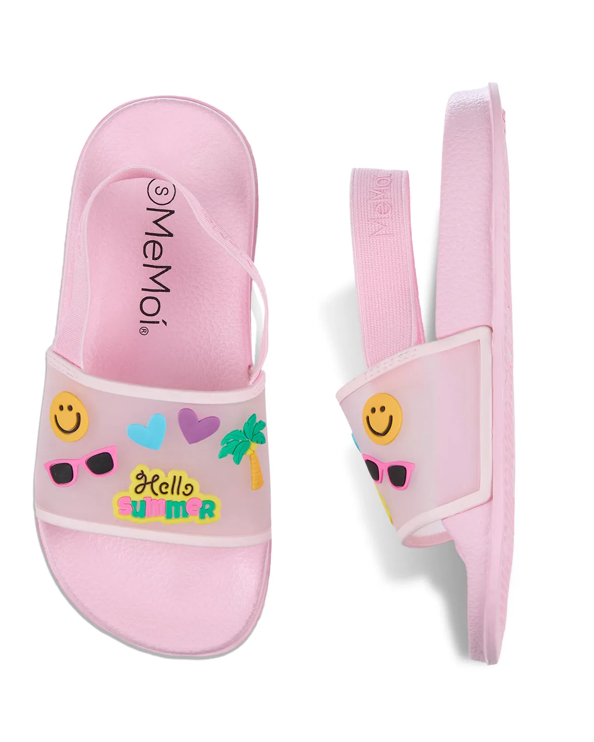 Boys and Girls Super-Soft Cushioned "Hello Summer" Slide Sandal