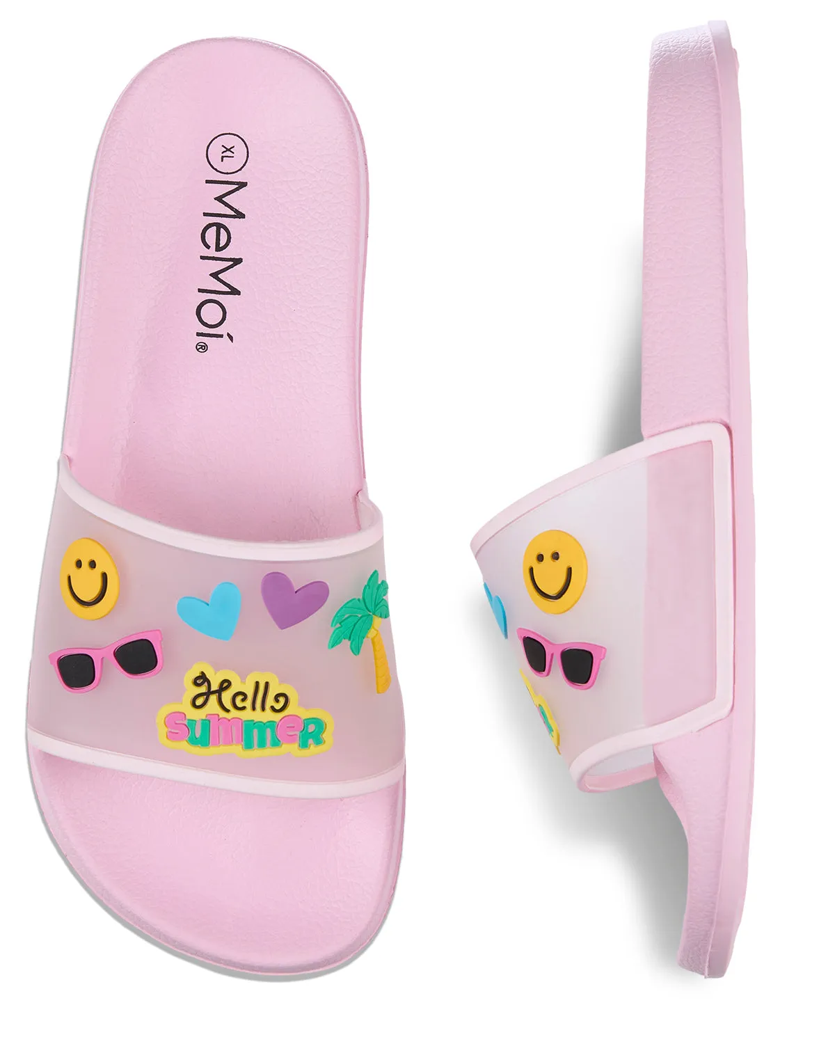 Boys and Girls Super-Soft Cushioned "Hello Summer" Slide Sandal