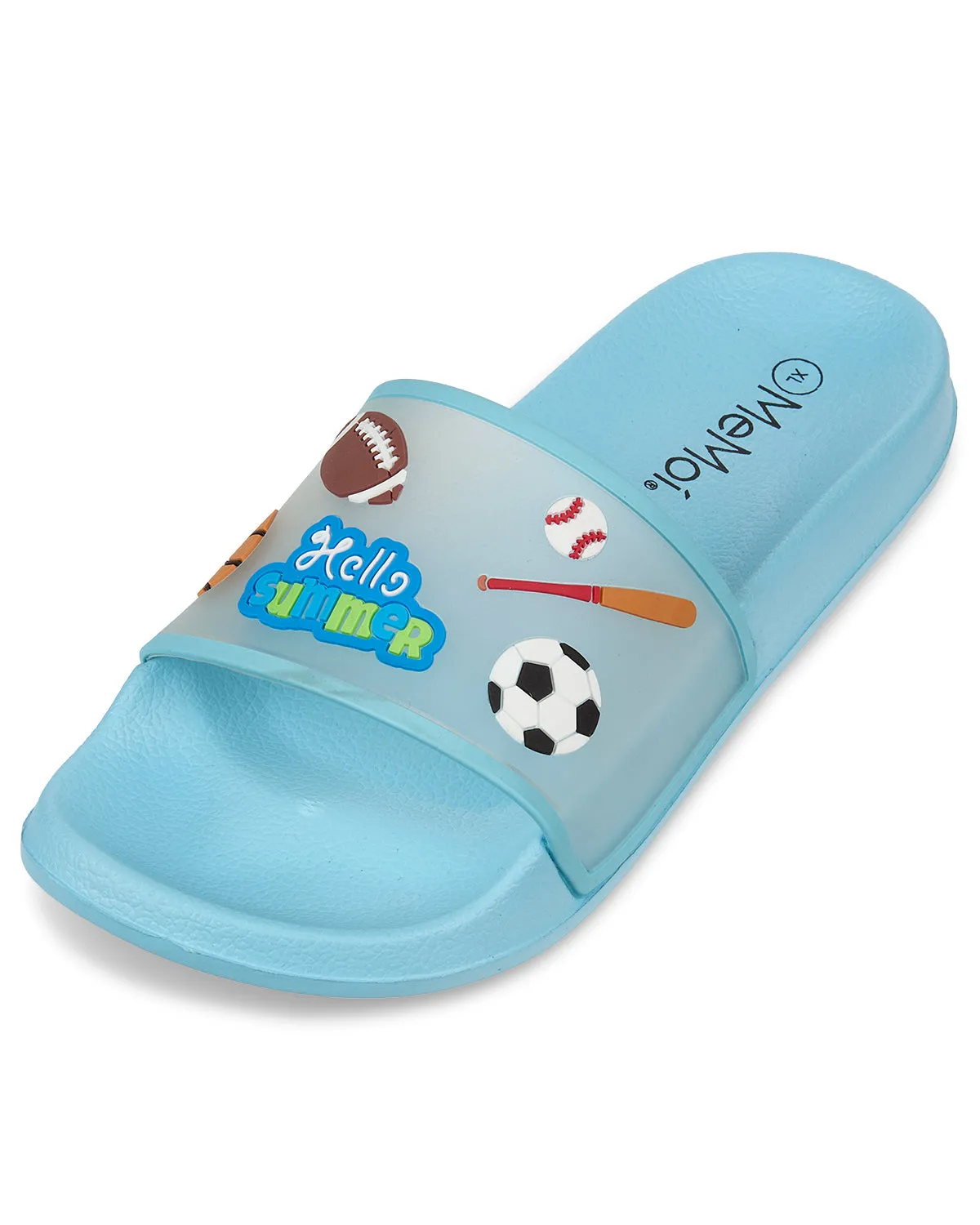 Boys and Girls Super-Soft Cushioned "Hello Summer" Slide Sandal