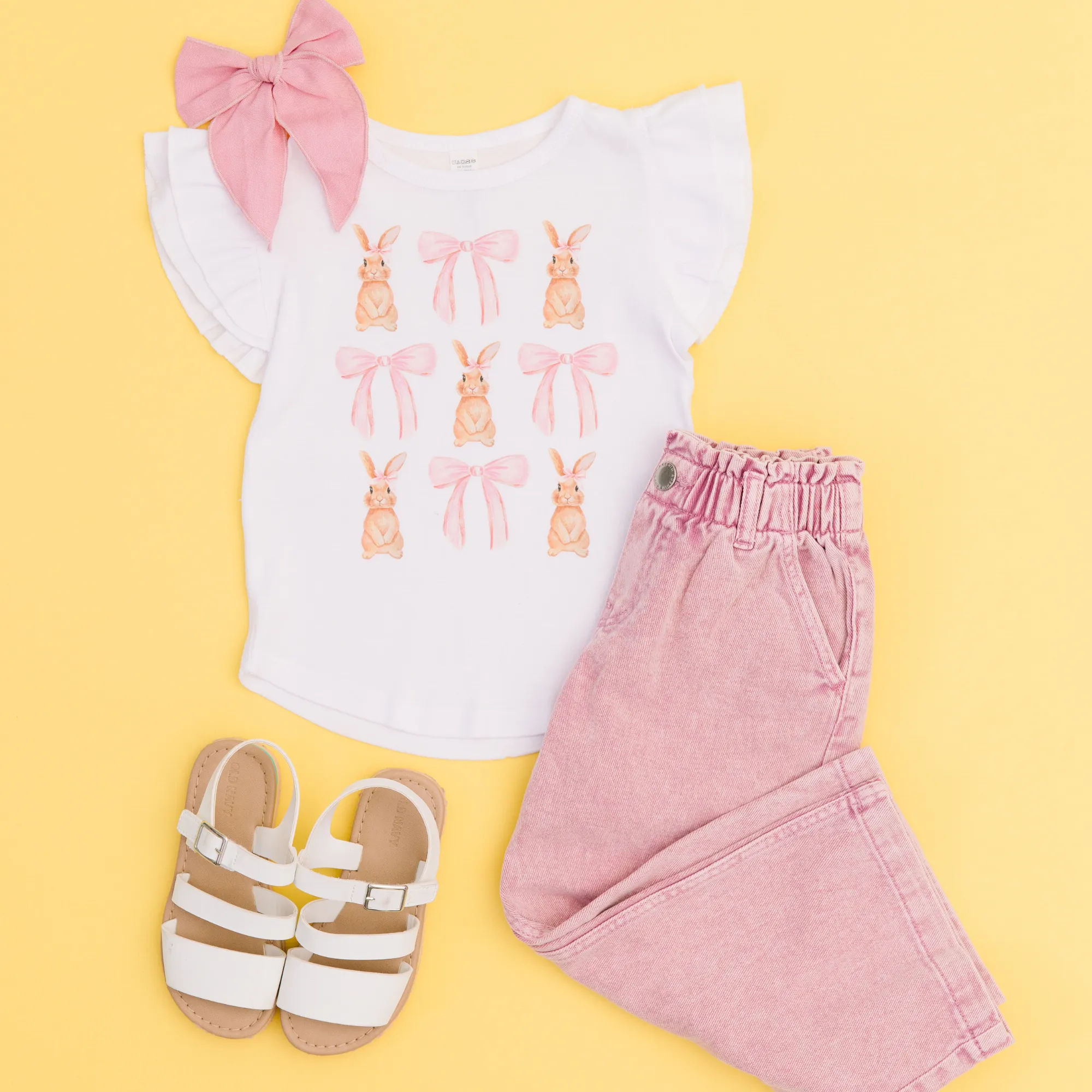 Bunnies and Bows Coquette Bow Easter Shirt