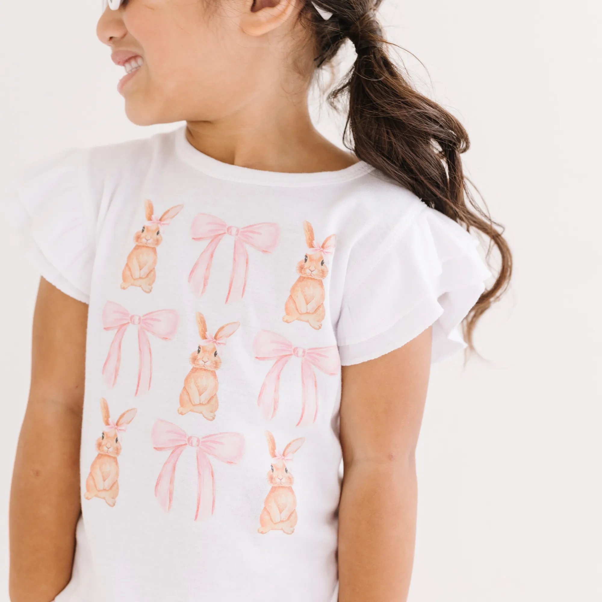 Bunnies and Bows Coquette Bow Easter Shirt