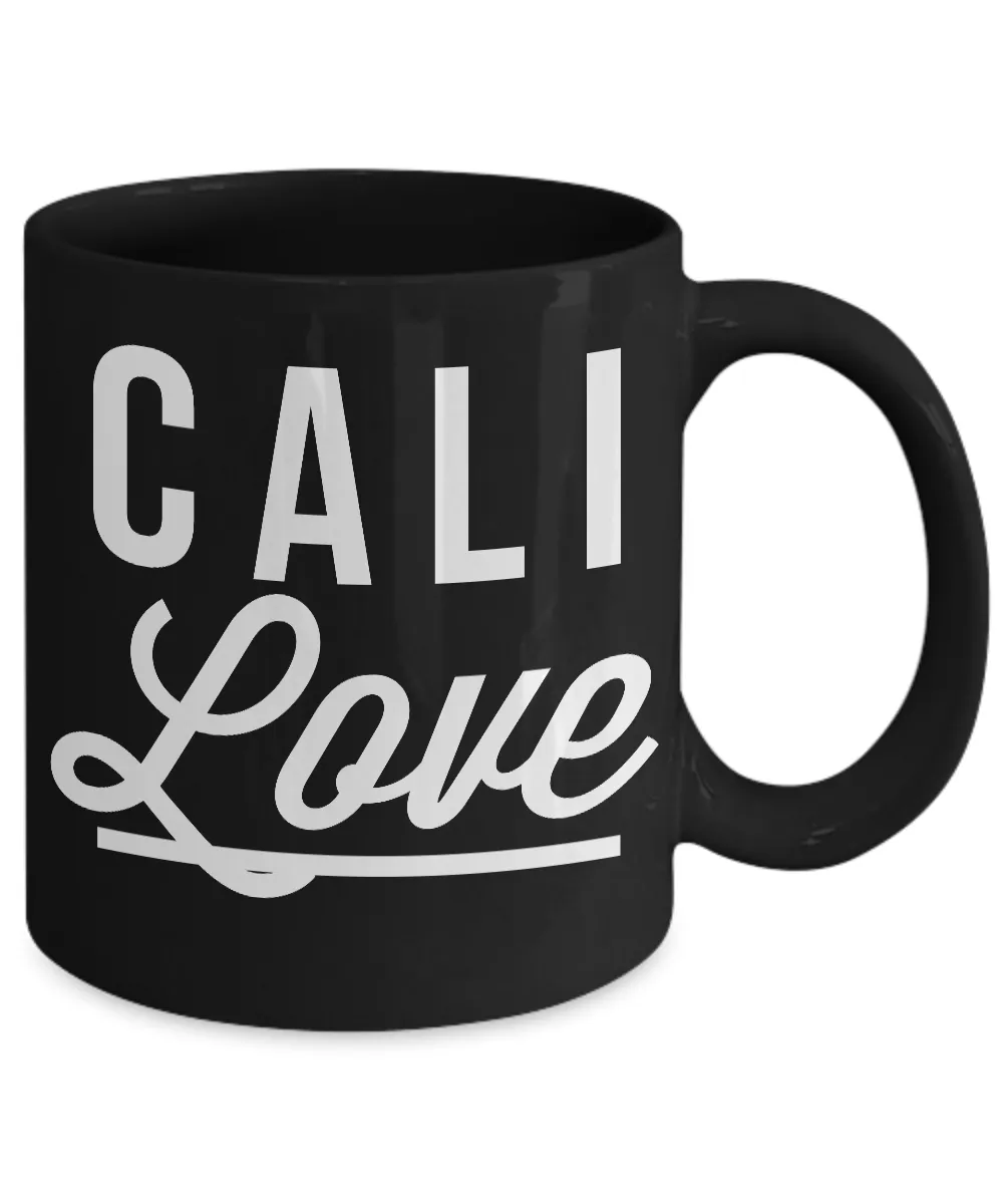 Cali Love Mug 11 oz. California Love Ceramic Coffee Cup in Black
