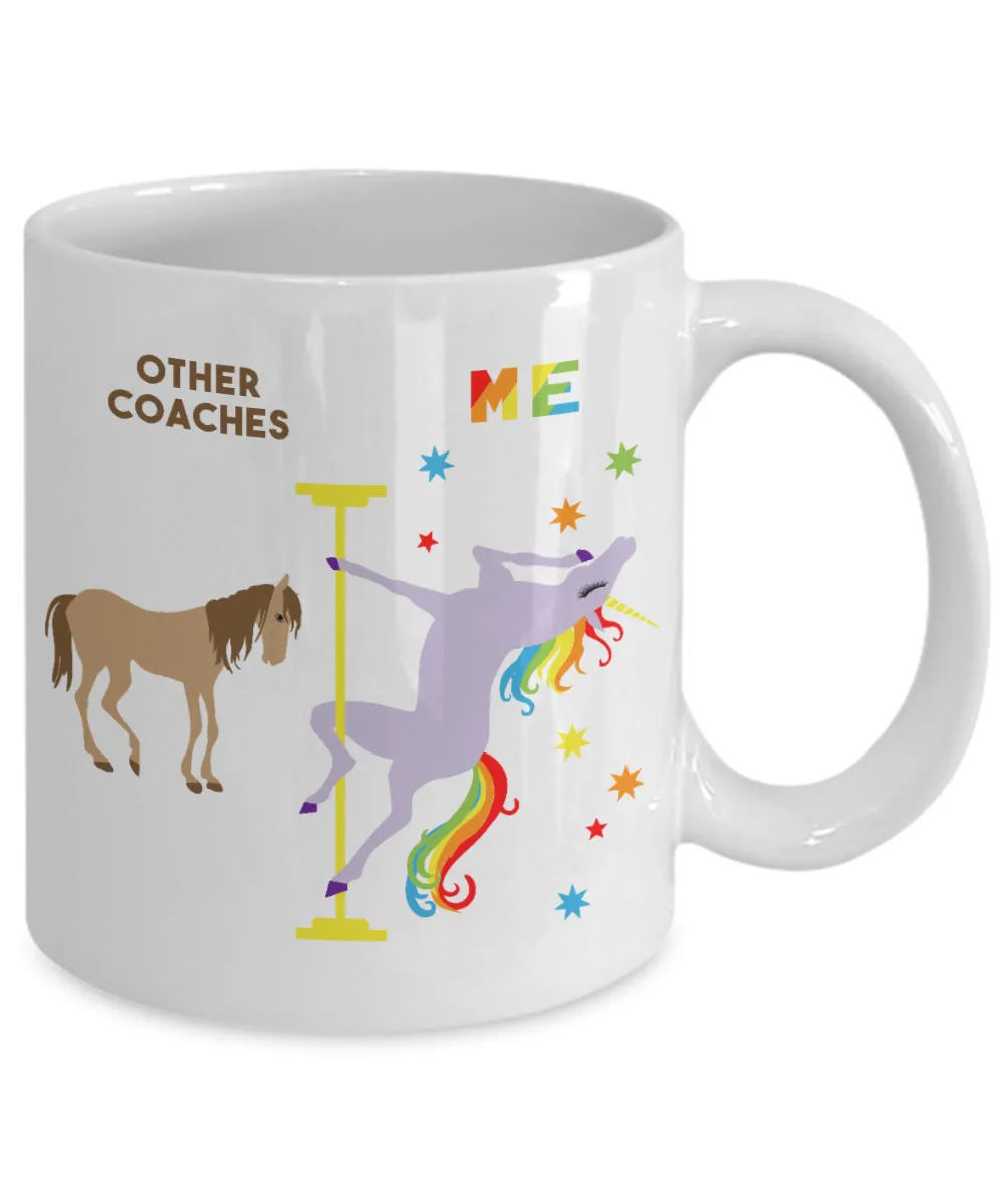 Cheer Coach Gift Soccer Coach Gifts Baseball Coach Mug Rainbow Unicorn Coffee Cup