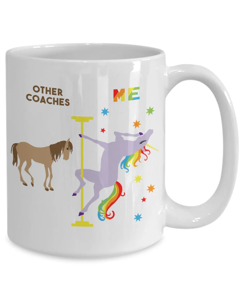 Cheer Coach Gift Soccer Coach Gifts Baseball Coach Mug Rainbow Unicorn Coffee Cup
