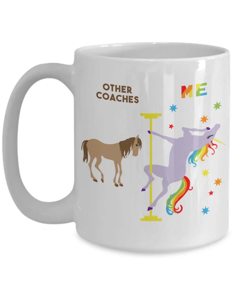 Cheer Coach Gift Soccer Coach Gifts Baseball Coach Mug Rainbow Unicorn Coffee Cup