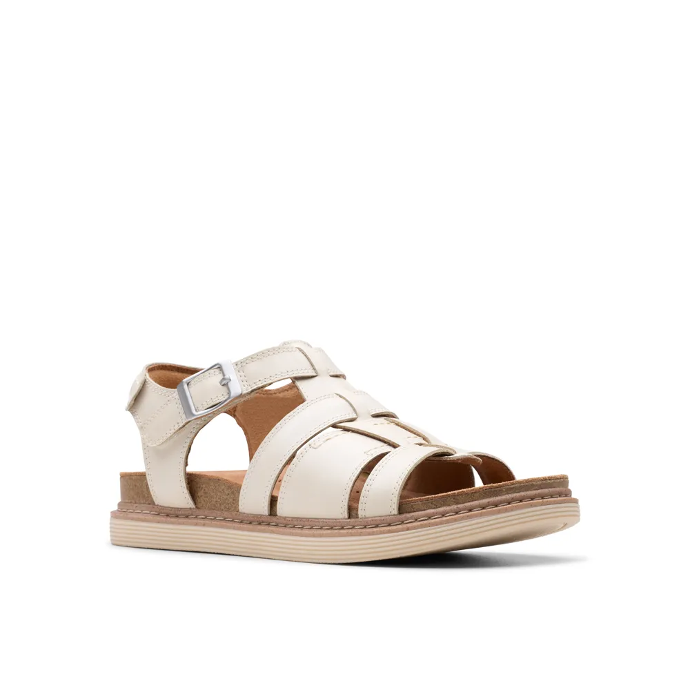 Clarks - Arwell Sun  - Cream Leather - Sandals