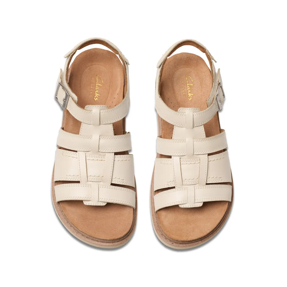 Clarks - Arwell Sun  - Cream Leather - Sandals