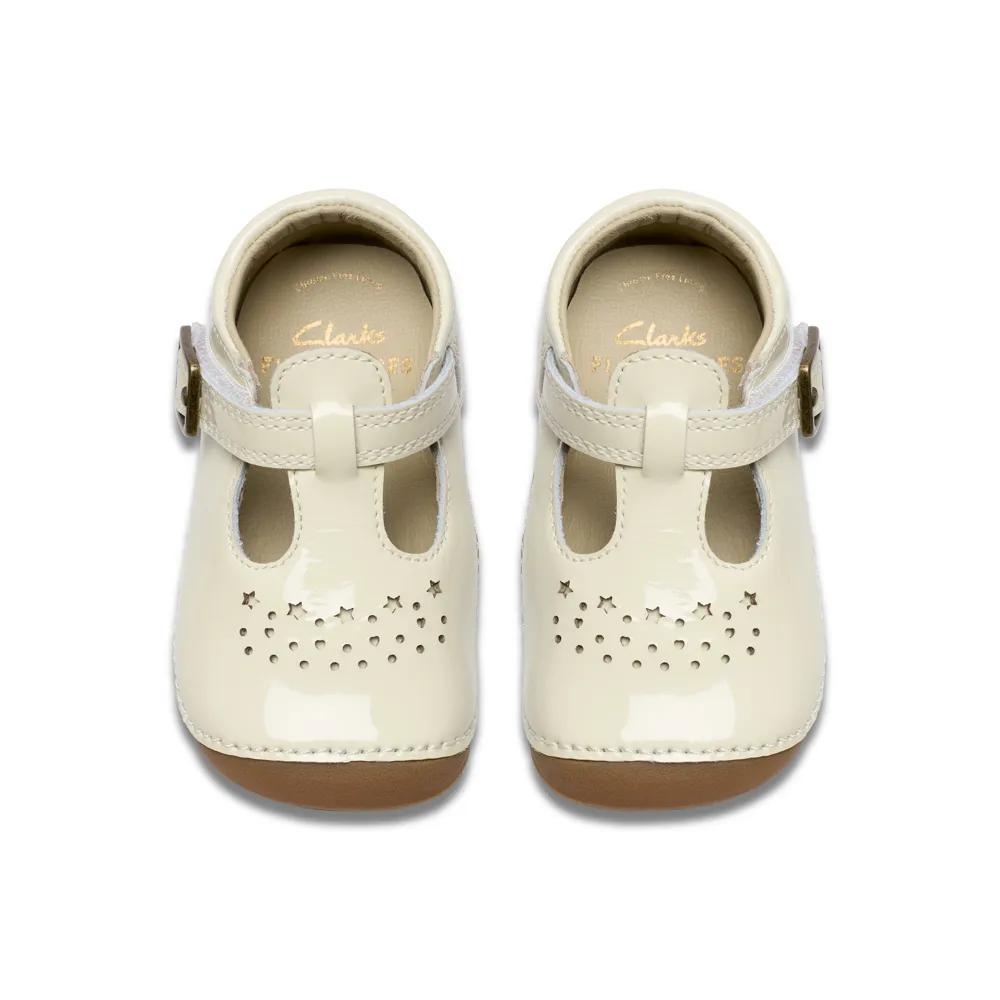 Clarks - Tiny Skip T  - White Patent - Shoes