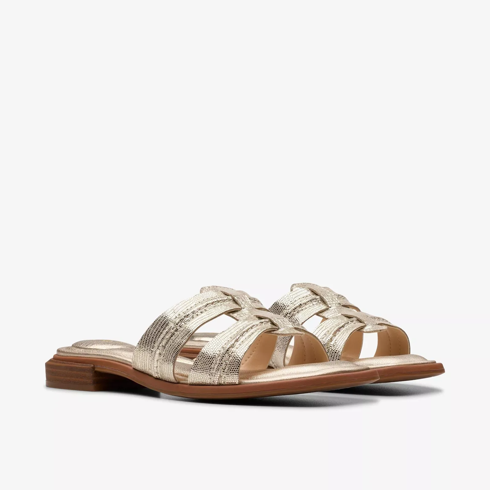 Clarks Women's Ariany Mule Champagne Interest Leather 26181236