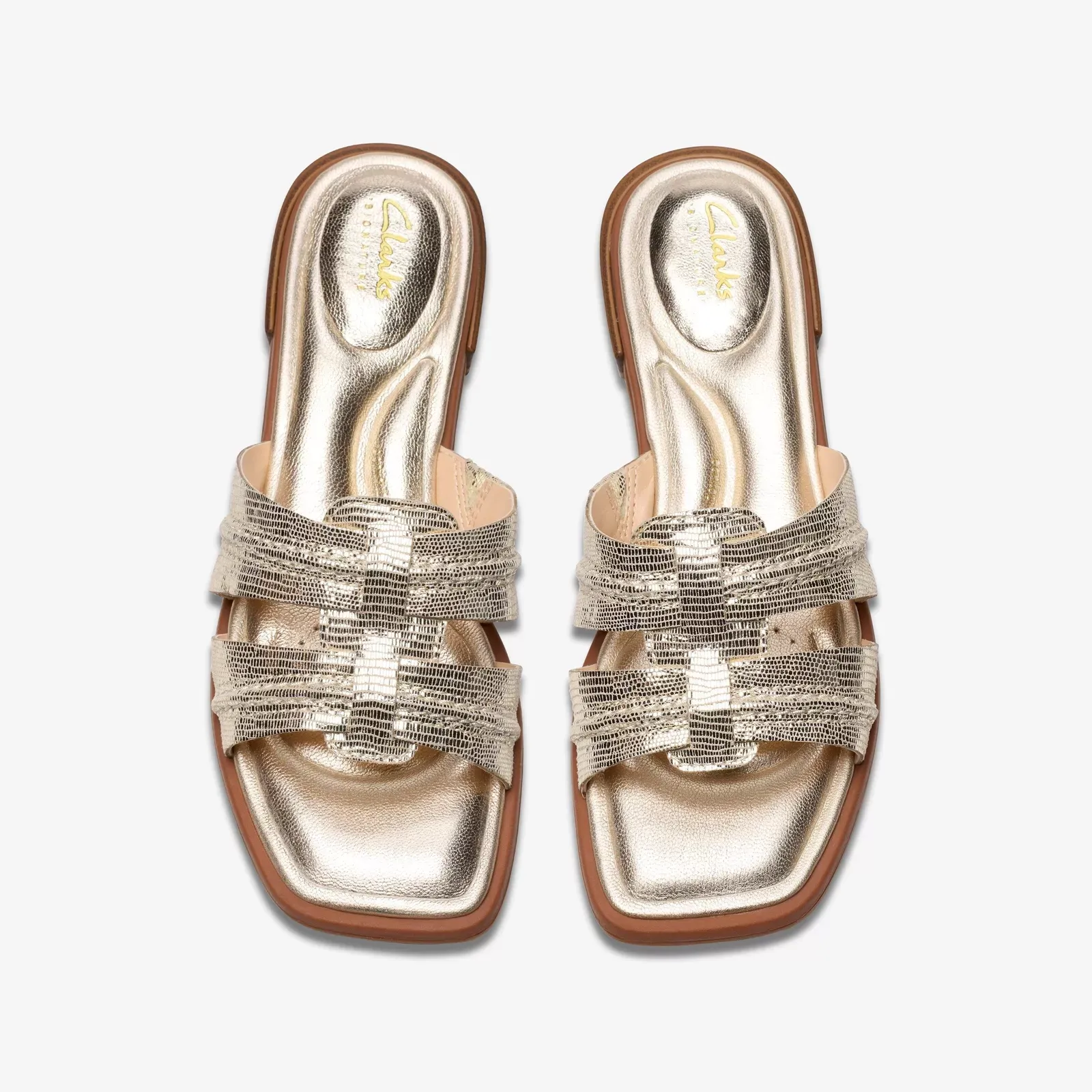 Clarks Women's Ariany Mule Champagne Interest Leather 26181236
