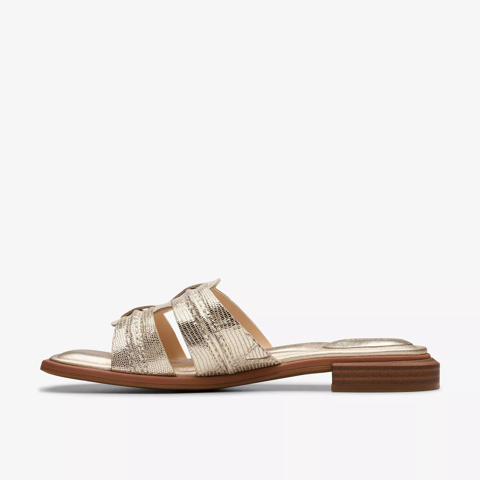 Clarks Women's Ariany Mule Champagne Interest Leather 26181236