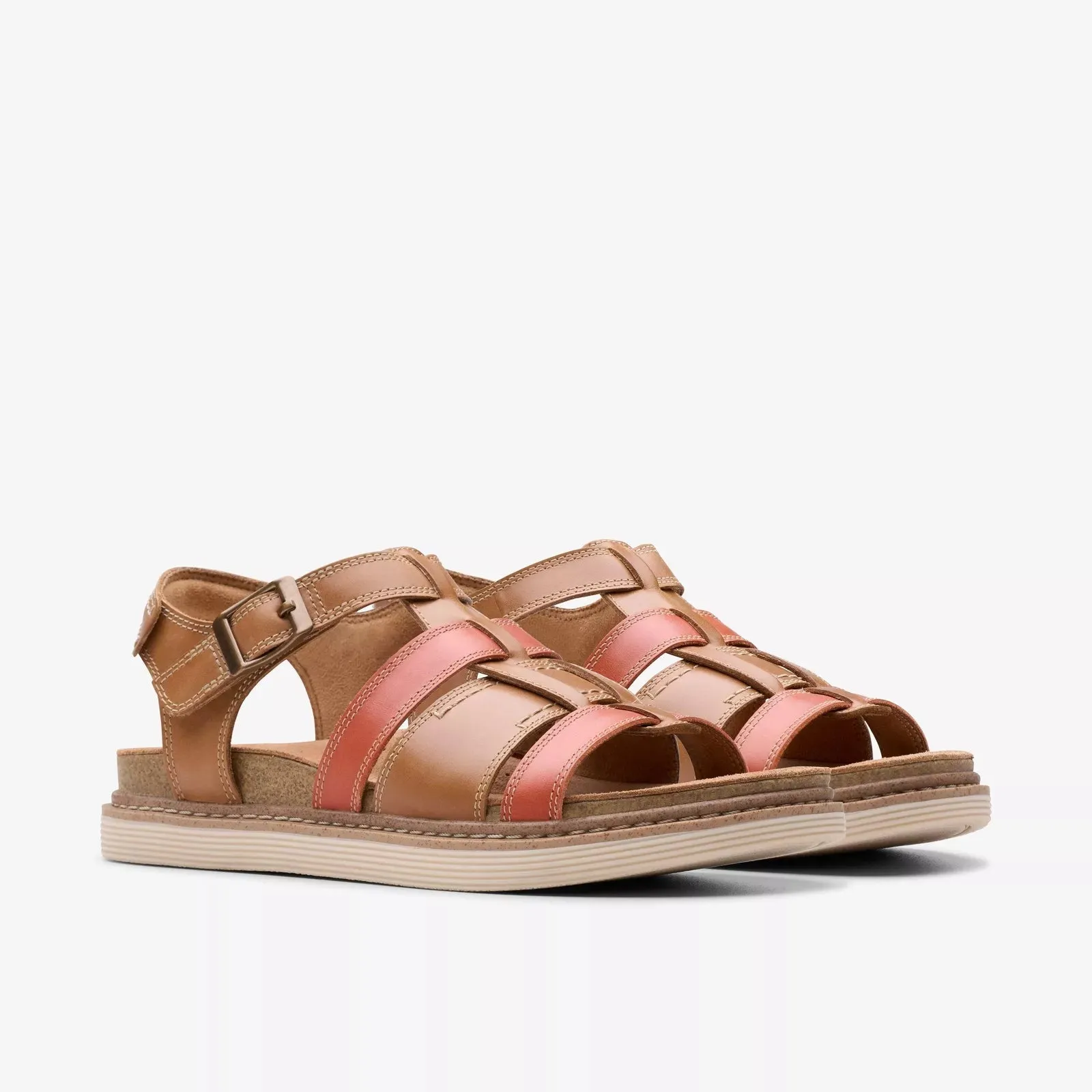 Clarks Women's Arwell Sun Tan Combi Leather 26181415