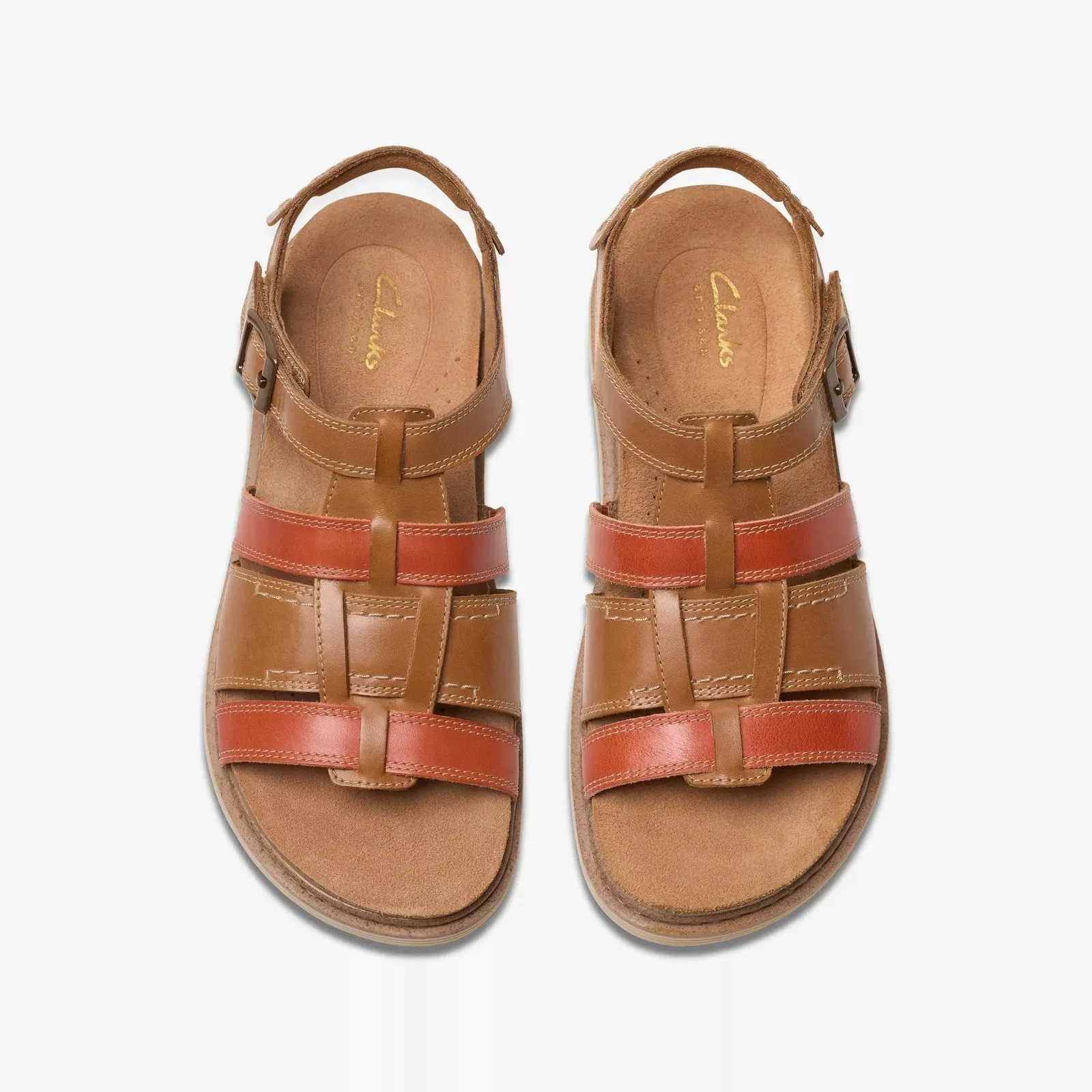 Clarks Women's Arwell Sun Tan Combi Leather 26181415