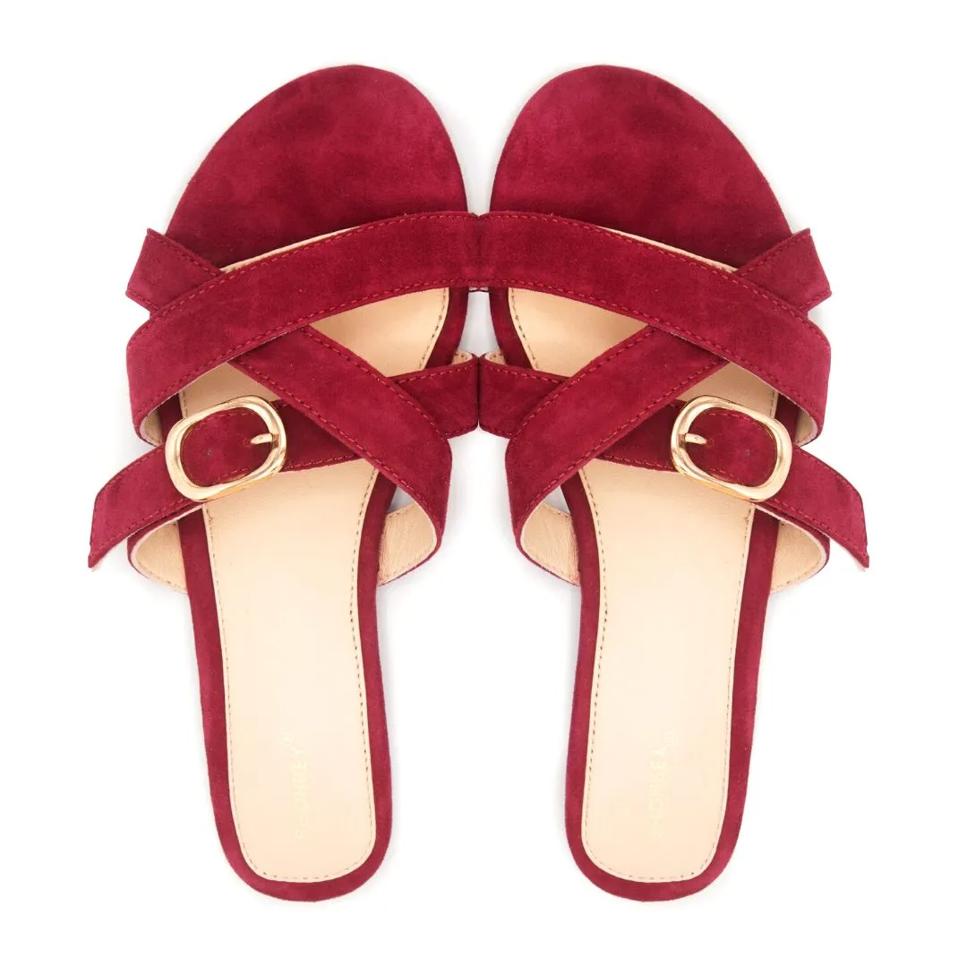 Classic Flat - Maroon Slides