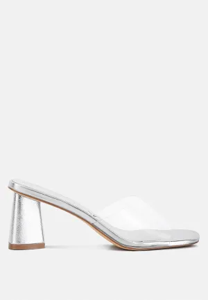 Clear Strap Slip On Mules By MODE