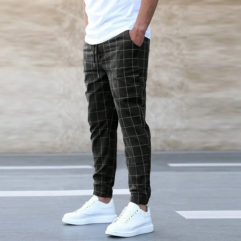 COLOMBO | MEN'S CHECKED JOGGER PANTS