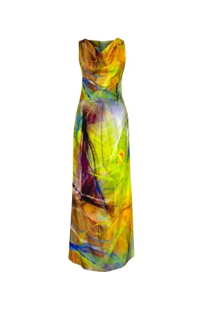 Dubai Synthwave Satin Dress