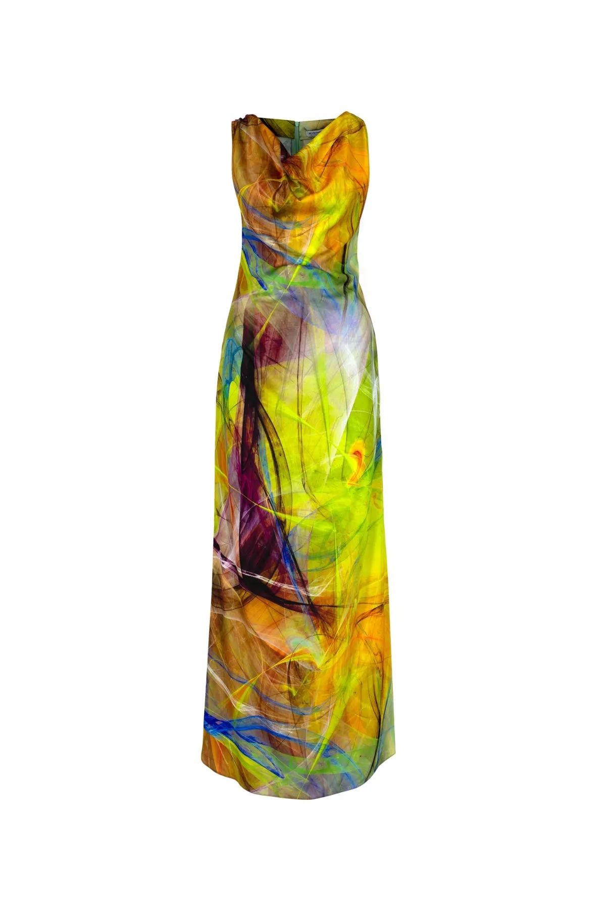 Dubai Synthwave Satin Dress