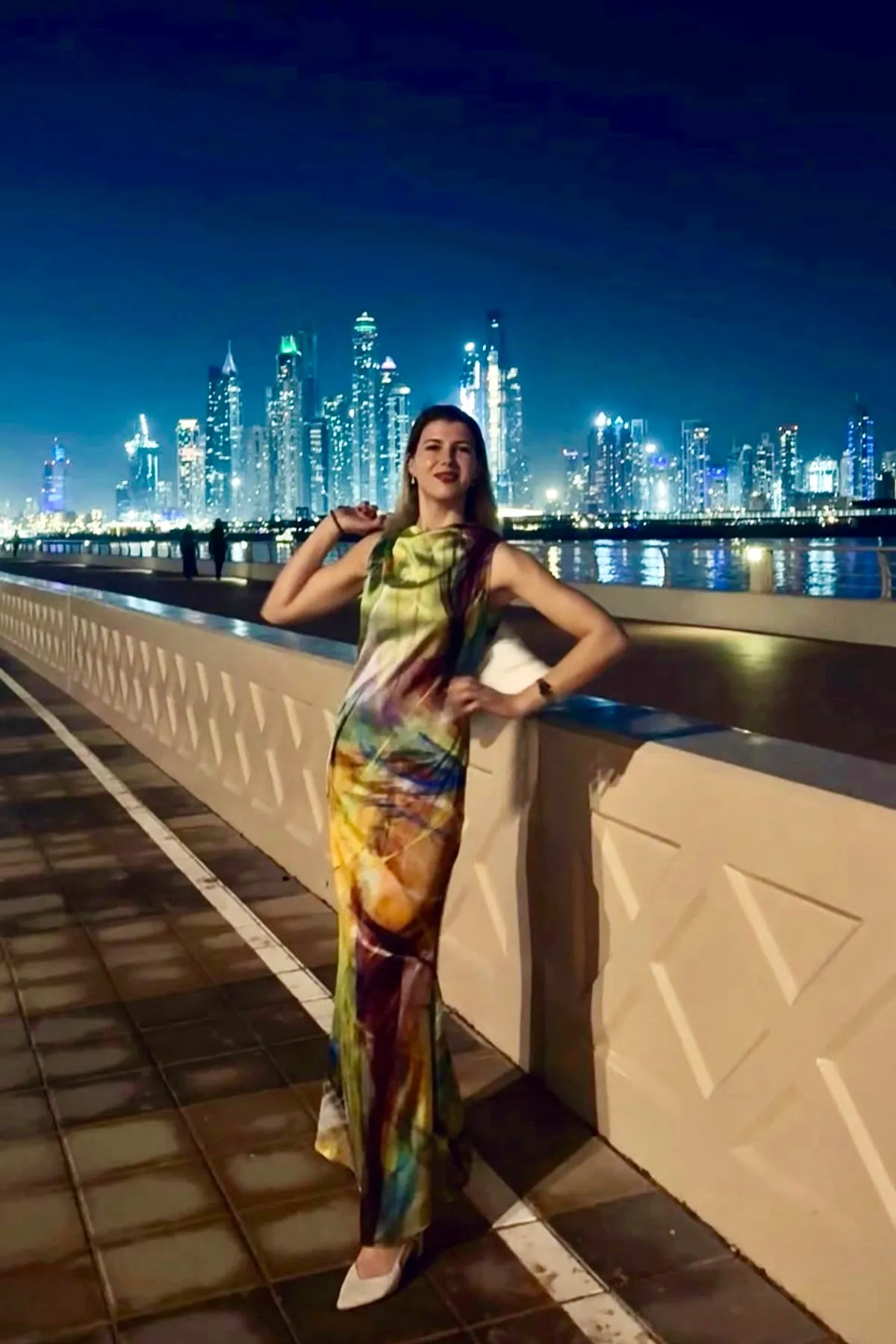 Dubai Synthwave Satin Dress