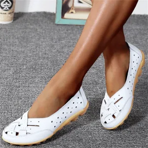 Elane - Breathable Leather Orthopedic Loafers