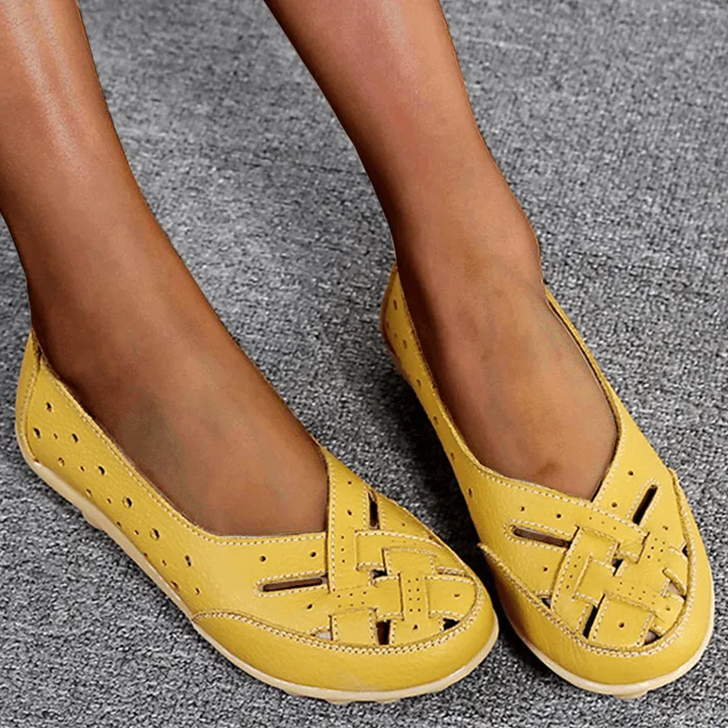 Elane - Breathable Leather Orthopedic Loafers