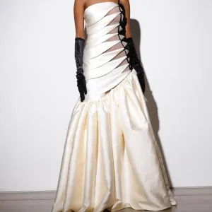 Emberly Flared Gown with Cutout Bodice Dress