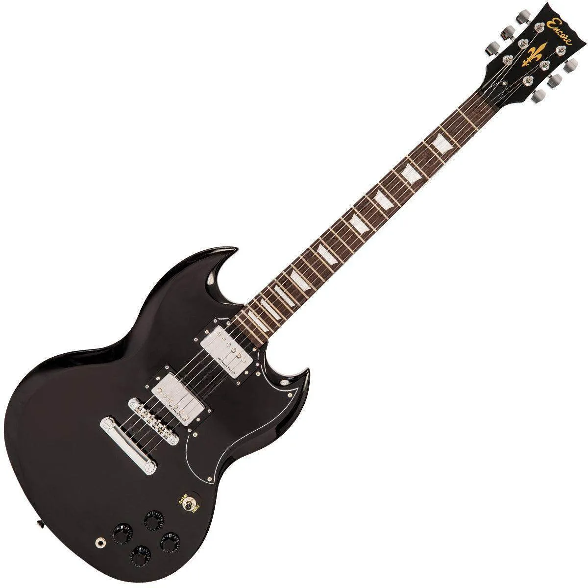 Encore E69 Electric Guitar ~ Gloss Black