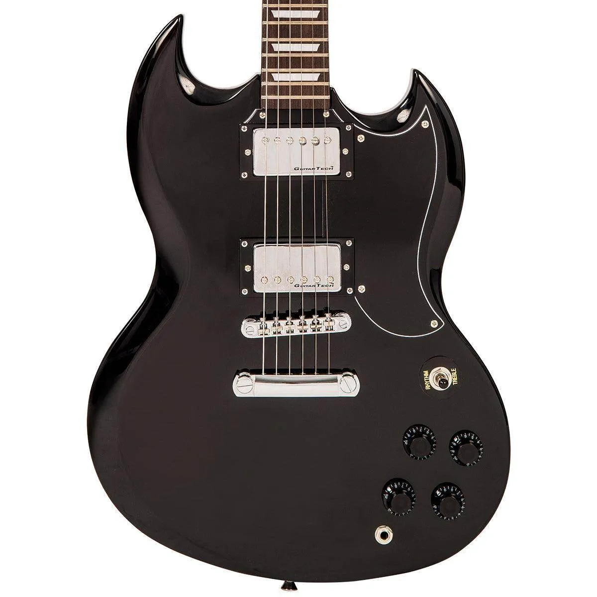Encore E69 Electric Guitar ~ Gloss Black